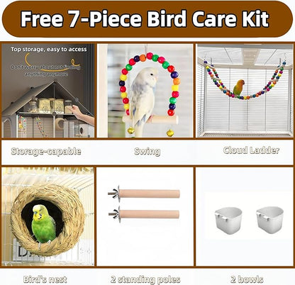 60in Large Flight Bird cage, Equipped - Image 2