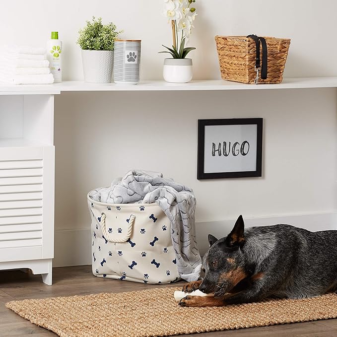 Bone Dry 5511 Pet Storage Collection Paw and Bone Print, Medium Round, Nautical - Image 6