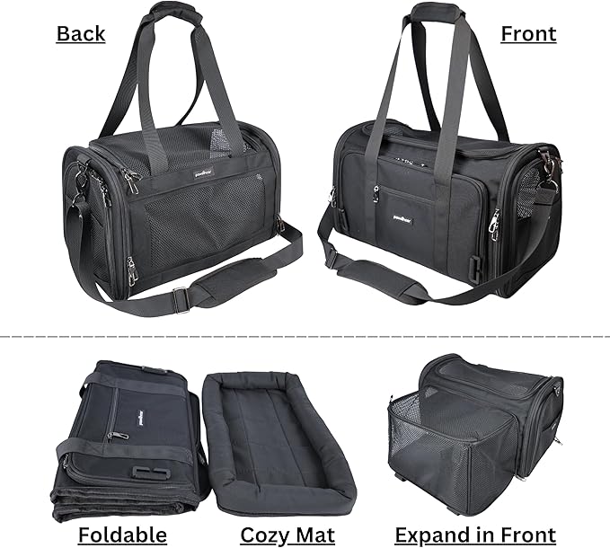 Crash-Tested Expandable Cat Carrier & Small Dog Car Seat - Image 8