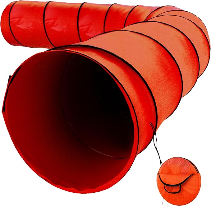 Houseables Dog Agility Tunnel, Dog Tunnel, Agility Equipment, 18 Feet, Puppy by Houseables