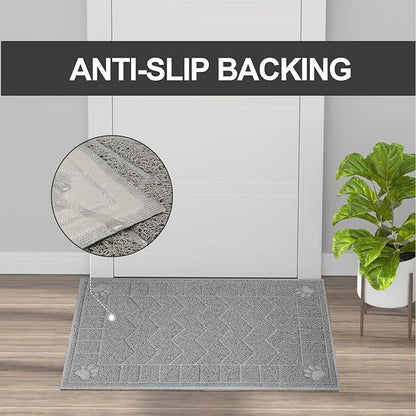 Cat Litter Mat, Litter Trapping Mat Soft on Kitty Paws, Waterproof, Easy Clean - Image 5