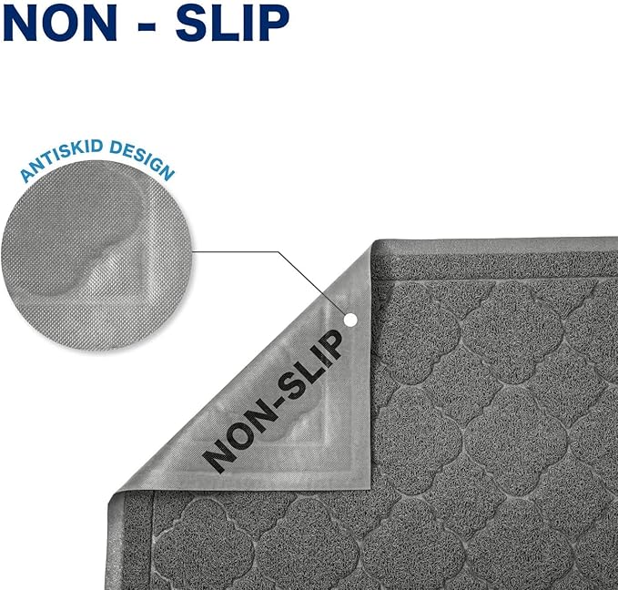WePet Cat Litter Box Mat, Kitty Premium PVC Pad, Durable Trapping Rug, - Image 3