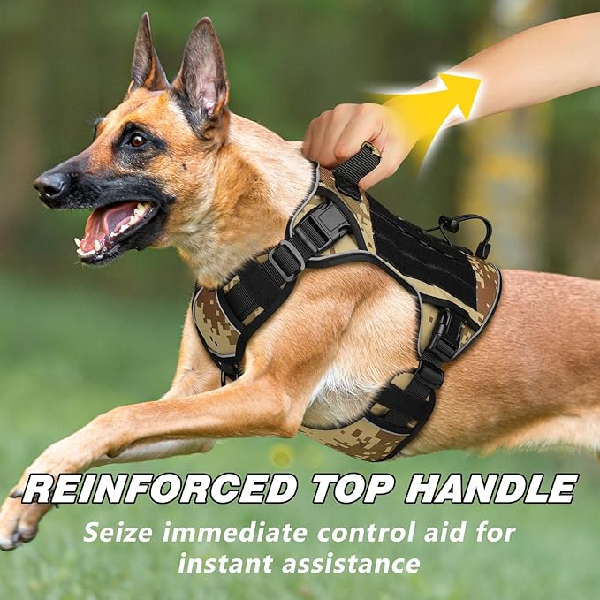 WINGOIN Tactical Dog Harness for Large Dogs, Heavy Duty No Pull Dog Harness - Image 2
