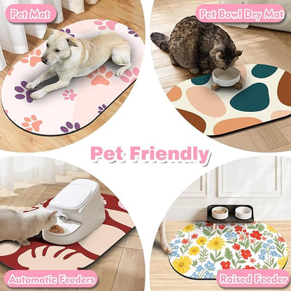 Large Pet Feeding Mat – 28''x17'' Absorbent Dog Mat - Image 6