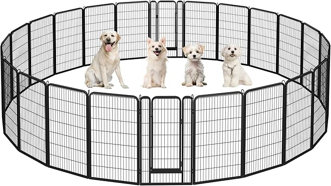 Yaheetech Dog Playpen Outdoor, 47 inch 24 Panels Dog Pen Indoor Heavy Duty by Unknown