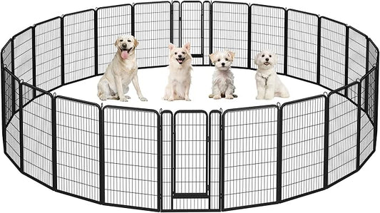Yaheetech Dog Playpen Outdoor, 47 inch 24 Panels Dog Pen Indoor Heavy Duty by Unknown