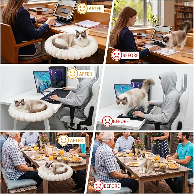 20"x16" Rotatable Foldable Cat Desk Bed - Image 5