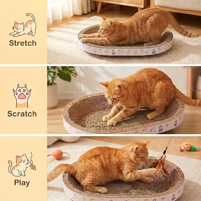PatiencET Oval Cat Scratcher Lounge - Image 5