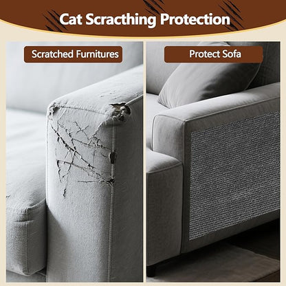 Cat Scratch Furniture Protector, 78.7"x15.8" Self Adhesive Cat Scratch Mat Pad - Image 2