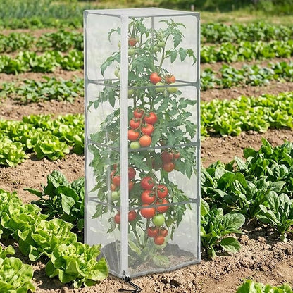 4 Pcs Garden Bird Netting for Square Plant Cage, Tomato Trellis Insect Bird - Image 6