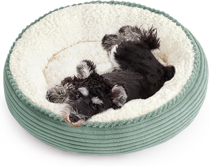 Love's cabin Round Donut Cat and Dog Cushion Bed, 24in Pet Bed by Lovescabin