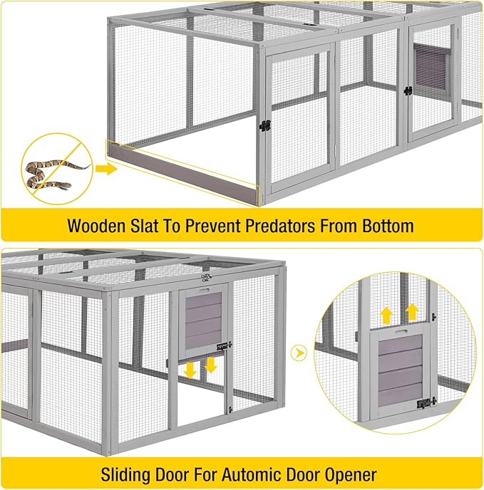 Aivituvin Chicken Coop Run Extension Rabbit Enclosure Outdoor Duck Playpen - Image 3