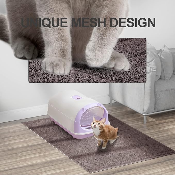 Cat Litter Mat, Litter Trapping Mat Soft on Kitty Paws, Waterproof, Easy Clean - Image 4
