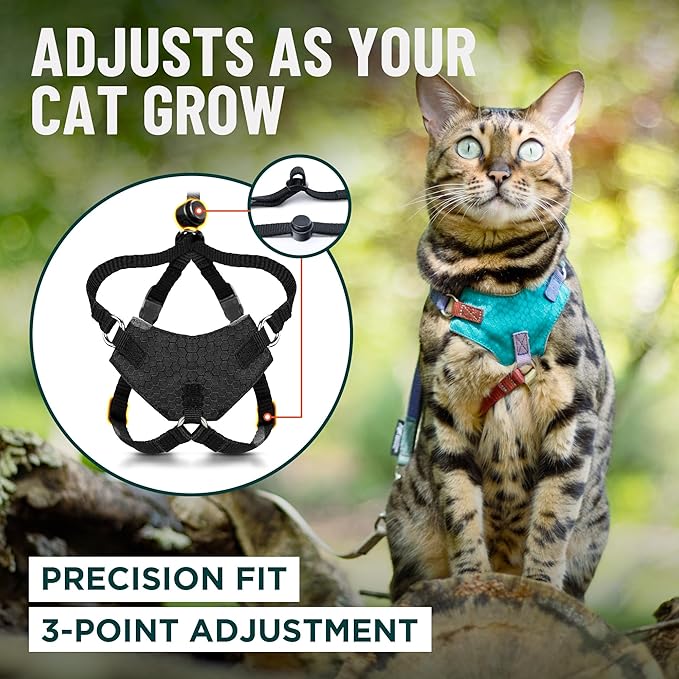 Houdini™ Escape Proof Kitten Harness and Leash Set by OutdoorBengal – Red - Image 6