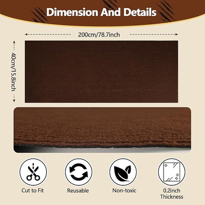 Cat Scratch Furniture Protector, 78.7"x15.8" Self Adhesive Cat Scratch Mat Pad - Image 2
