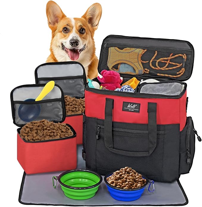 WOLT Dog Travel Bag Dog Bag for Traveling and Supplies by WOLT