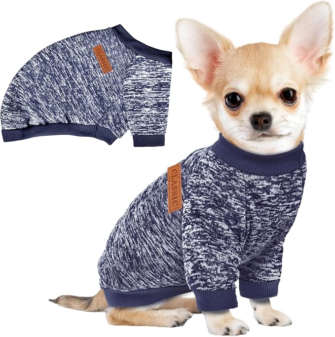 1 Pack Dog Sweaters for Small Dogs Girl Boy Winter Fleece Clothes Warm Soft Dog by BAOBICUTE
