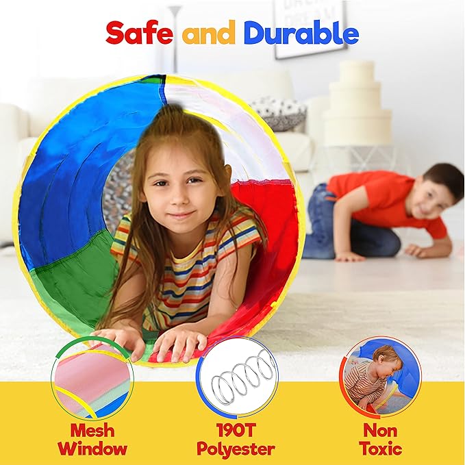 Hide N Side 6ft Crawl Through Play Tunnel Toy, Pop up Tunnel - Image 4
