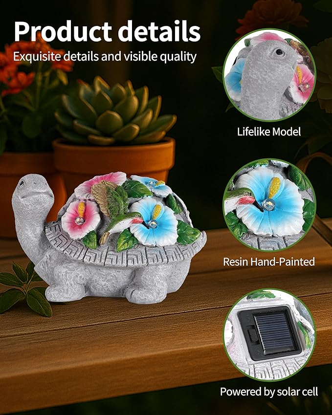 GoGnome Solar Turtle Figurine Lights - Image 6