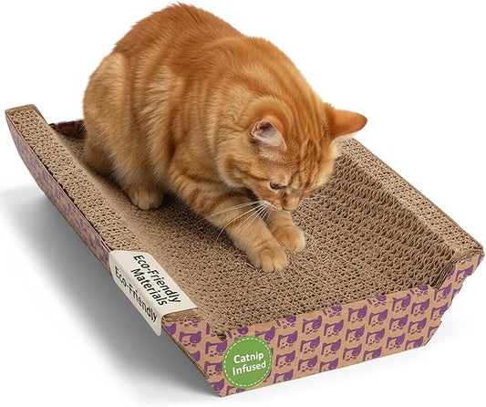 SmartyKat Super Scratcher Chaise Corrugated Cat Scratcher, Catnip Infusion by SmartyKat