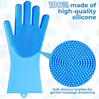 3PCS Dog Bath Supplies, Dog Bath Brush | Dog Washing Gloves | Dog Towel 40'' X - Image 7