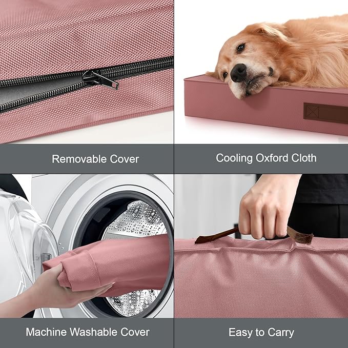 Outdoor Orthopedic Dog Bed for Extra Large Dogs, XL Waterproof Flat Pet Bed - Image 6
