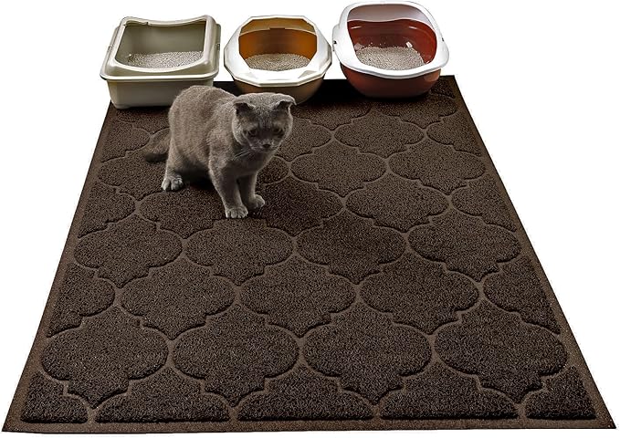 LittleTiger Cat Litter Mat, XL Super Size, Phthalate Free, 46x35 Inches by Cosyearn