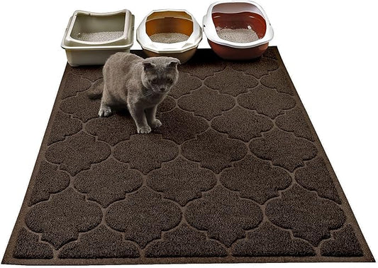 LittleTiger Cat Litter Mat, XL Super Size, Phthalate Free, 46x35 Inches by Cosyearn