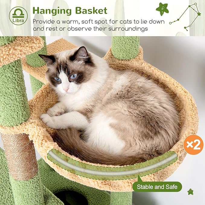 Globlazer Heavy Duty Cat Tree 78 inch Sturdy Cactus Cat Tower - Image 4