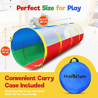 Hide N Side 6ft Crawl Through Play Tunnel Toy, Pop up Tunnel - Image 5