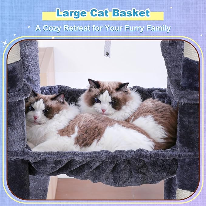 Hey-brother Cat Tree Tower, Scratching Posts - Image 4