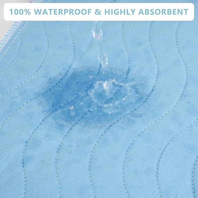 DAHAPYBOO Washable Underpads, 24”x36” 2 Pack Incontinence Bed Pads, Heavy - Image 3