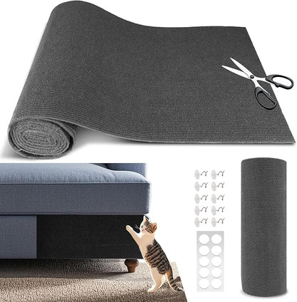 Cat Scratch Furniture Protector, 39.4"x15.8" Self Adhesive Cat Scratch Mat Pad by WAWINYAirVentFilters