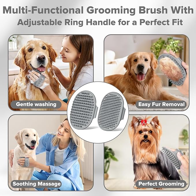 Augwind 6PCS Pet Grooming Kit for Dogs, Cats and Horses | Dog Washing Gloves | - Image 5