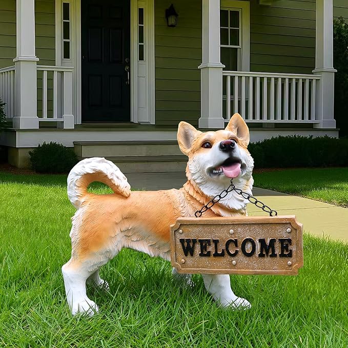 Corgi Dog Garden Statue - Image 6