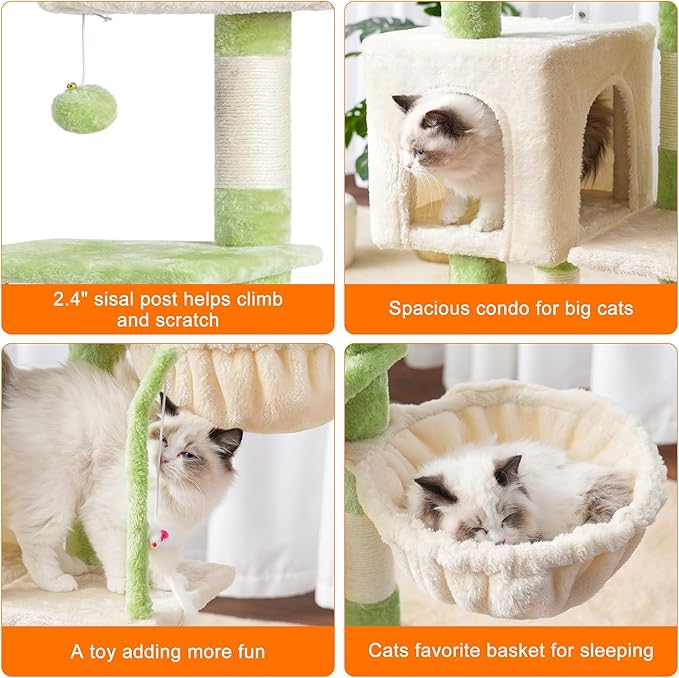 Heybly Cat Tree with Toy, Cat Tower condo - Image 5