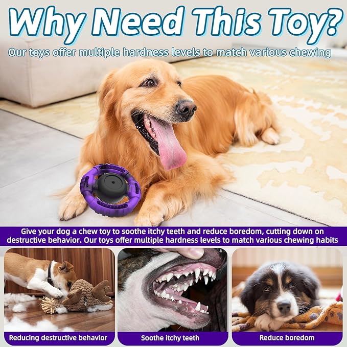 Pamlulu Tough Dog Toys for Aggressive Chewers, Indestructible Dog Toy for Large - Image 4