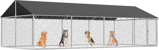 Outdoor Dog Enclosure Heavy Duty Dog Kennel House Mesh Dog Big Cage Pet Kennel by ATTAV