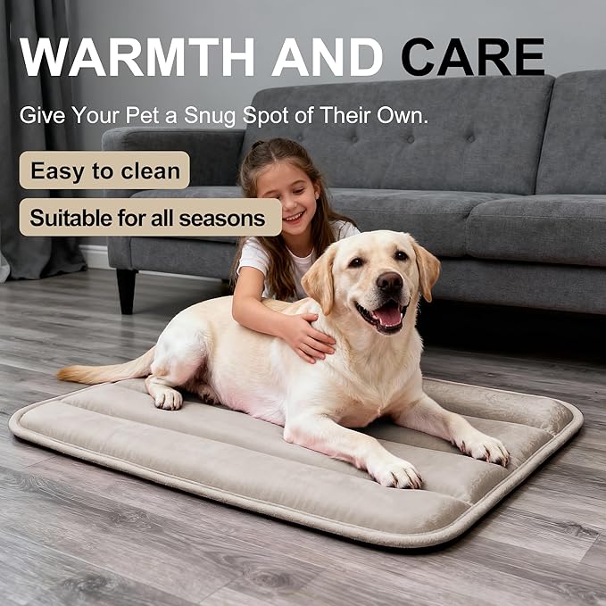 Dog Bed Mat, Reversible Dog Crate Pad - Image 6