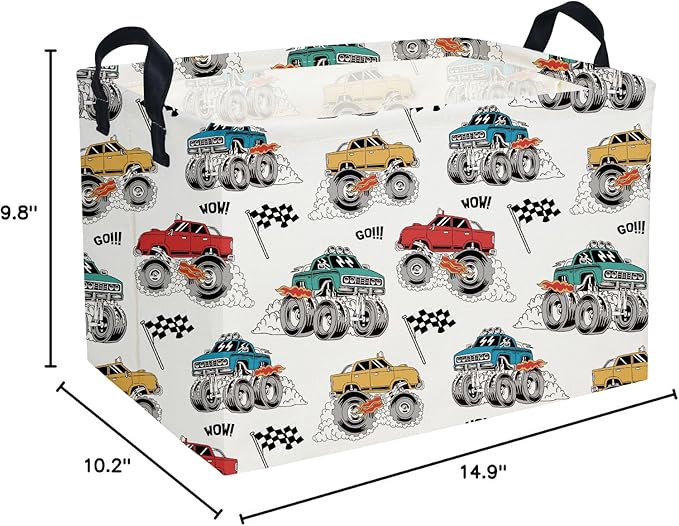 Essme Rectangular Monster Truck Baskets, Car Storage Bins - Image 6