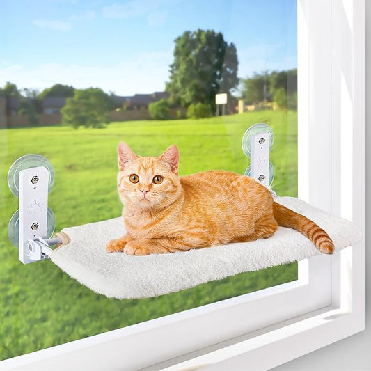 AMOSIJOY Cordless Cat Window Perch, Cat Hammock by AMOSIJOY