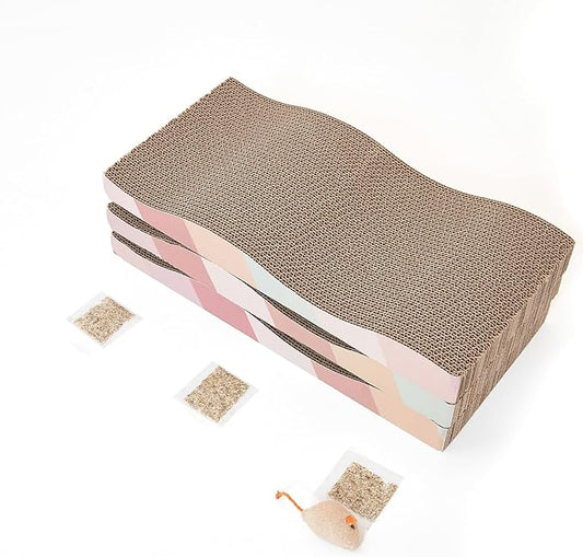 SIDAZON Cat Scratching Pads Cardboard Cat Scratchers by SIDAZON