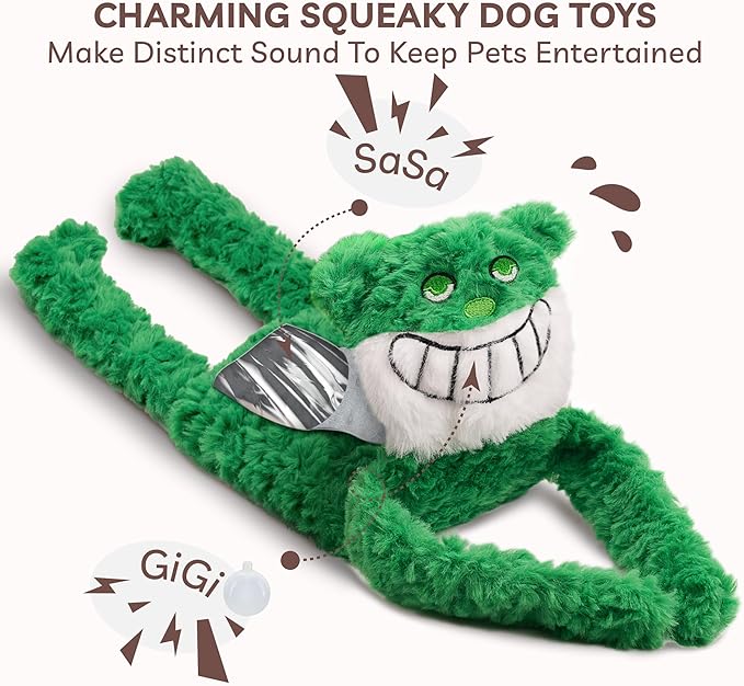 SHARLOVY No Stuffing Dog Toys 5 Pack, Crinkle Interactive Dogs Toy - Image 3