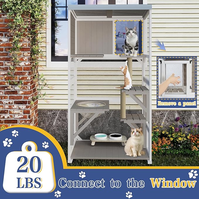 PetsCosset 63.5"H Catio Outdoor Cat Enclosure - Image 3