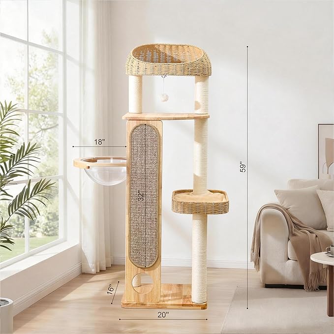 59-inch Cat Tree，Cat Tower - Image 7