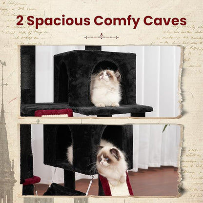 Gitelsnour Cat Tree for Indoor Cats, Gothic Sturdy Cat Tree House - Image 4