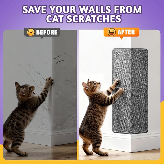 ENONCI Wall Corner Cat Scratcher | Cat Scratcher Wall Mounted - Image 3