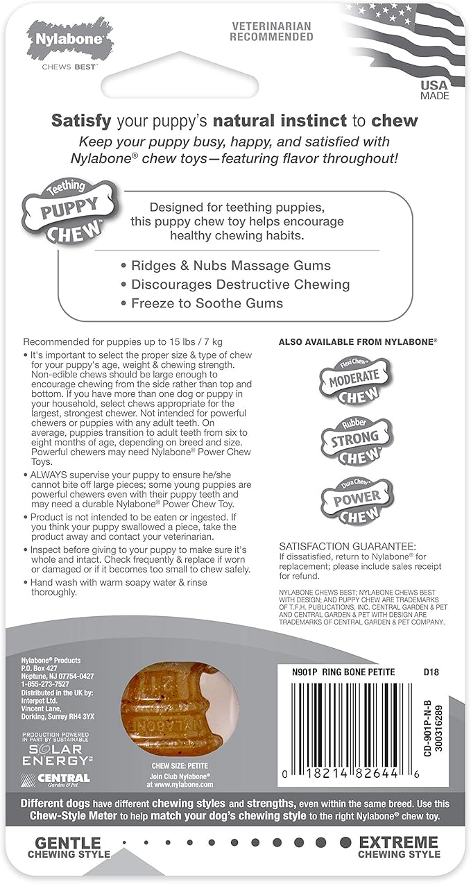Nylabone Ring Bone Chew Toy for Puppies, Puppy Teething Toys, Puppy Enrichment - Image 7