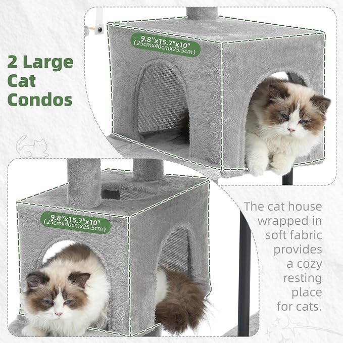 Gitelsnour 51.2'' Cat Tree Tower, Cat Tower - Image 2