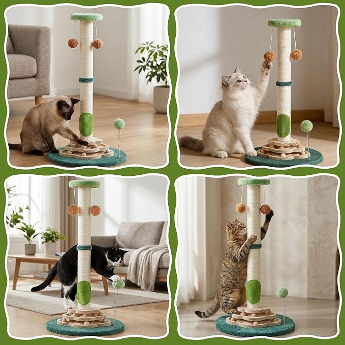 25.6inches Tall Cat Scratching Post, Cute Cat Scratching Post - Image 7